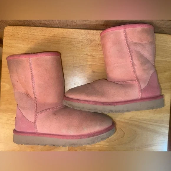 UGG Pink Classic Short II Boots - Picture 6 of 8